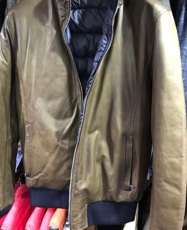 Giubbotto pelle imbottito Barba ULTIMO tg 48
