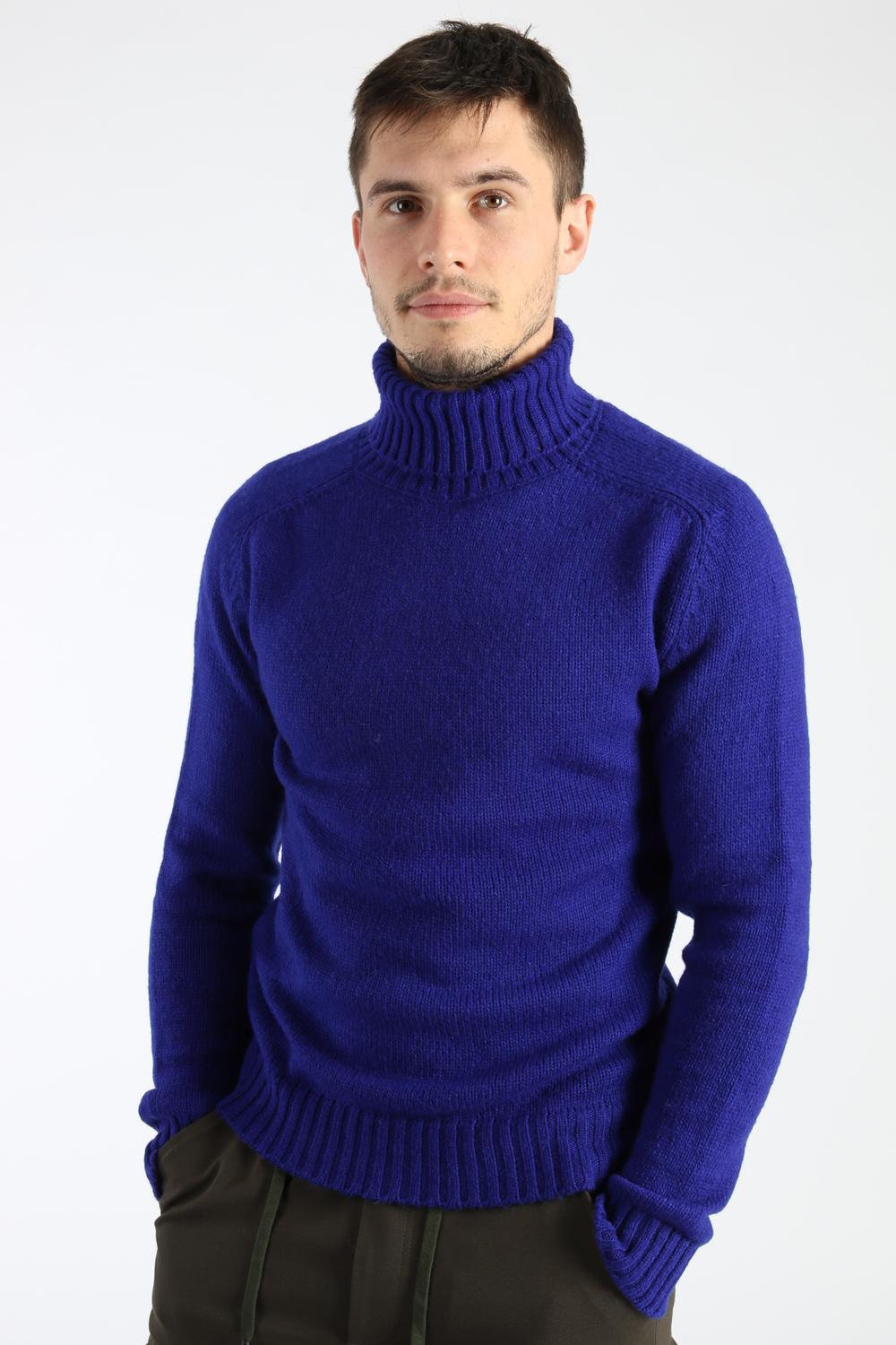 Coeur - Dolcevita in Lana Blu Cina Uomo - 4062