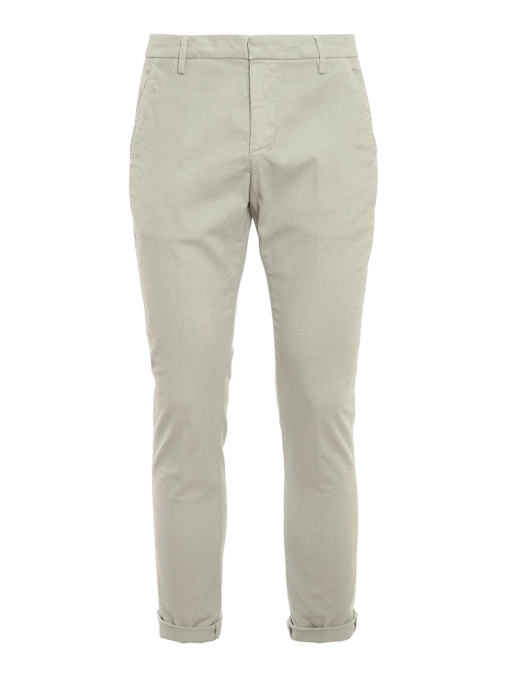 Dondup - Pantalone Gaubert Velluto Grigio Chiaro Uomo - UP235VS426 903