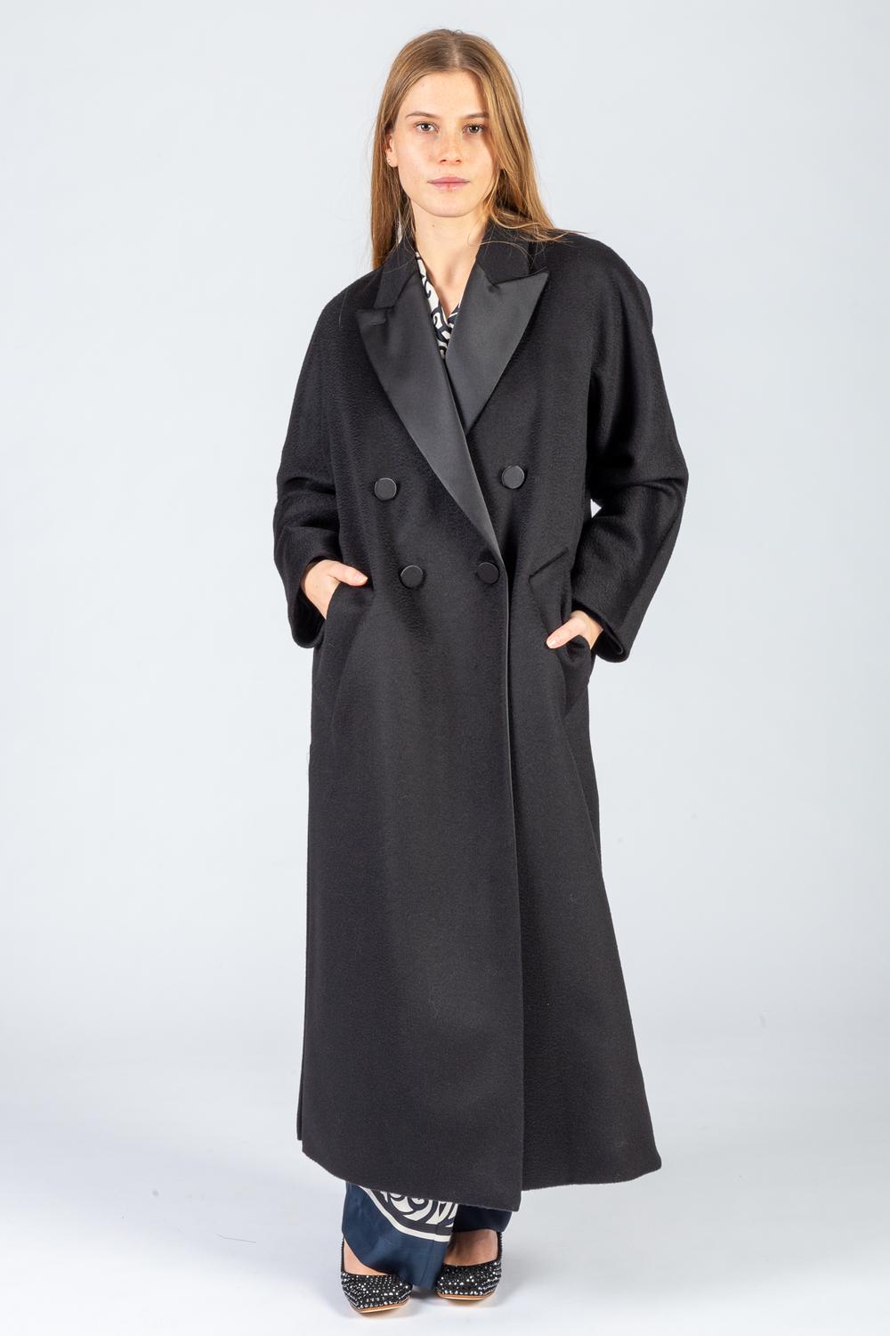 Max Mara Pianoforte - Cappotto Smoking Nero Donna - CRISMA 002