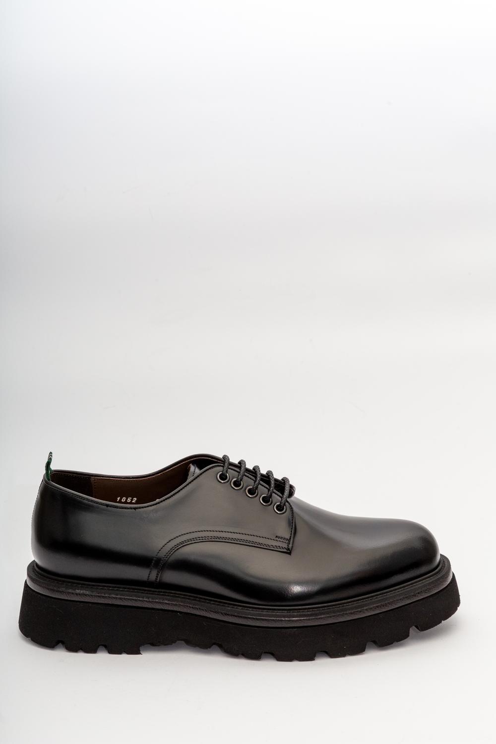 Green George - Scarpa Derby Suola Alta Nero - 1052