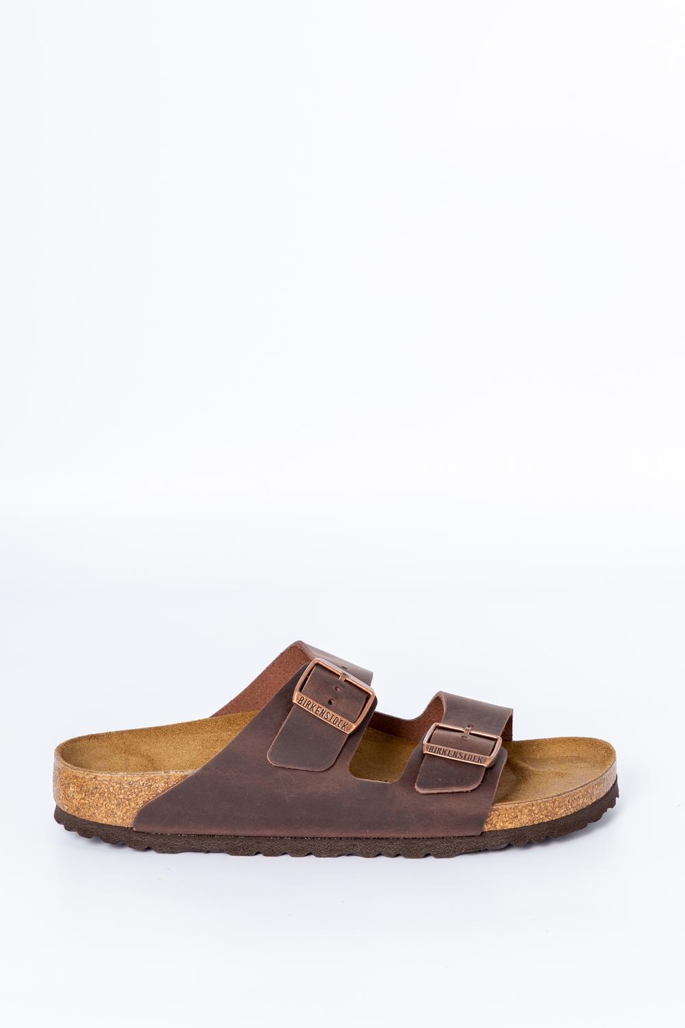 Birkenstock - Ciabatta Arizona Pelle Marrone Uomo - 52533