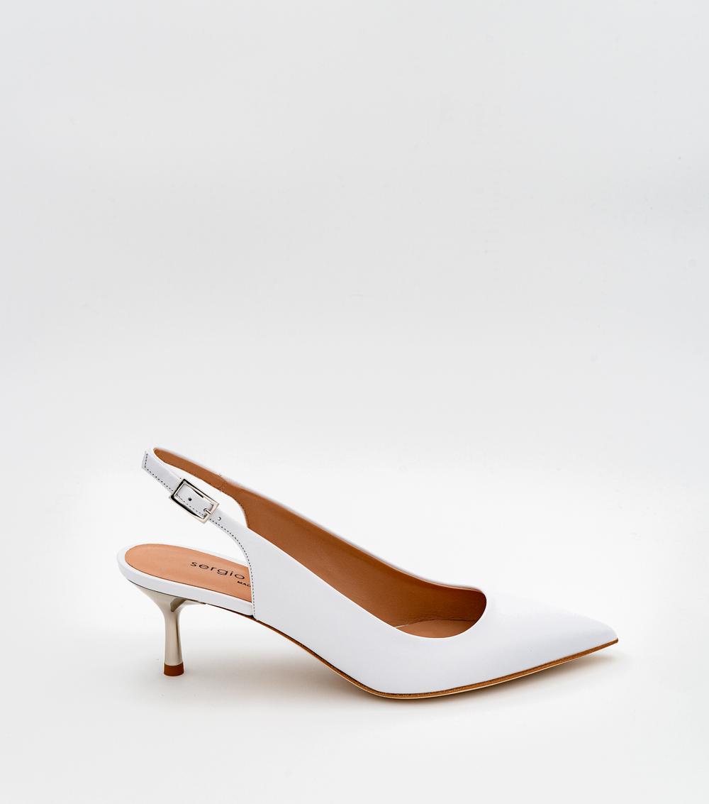 Sergio Levantesi - Slingback Pelle Bianco Donna - CIANEL