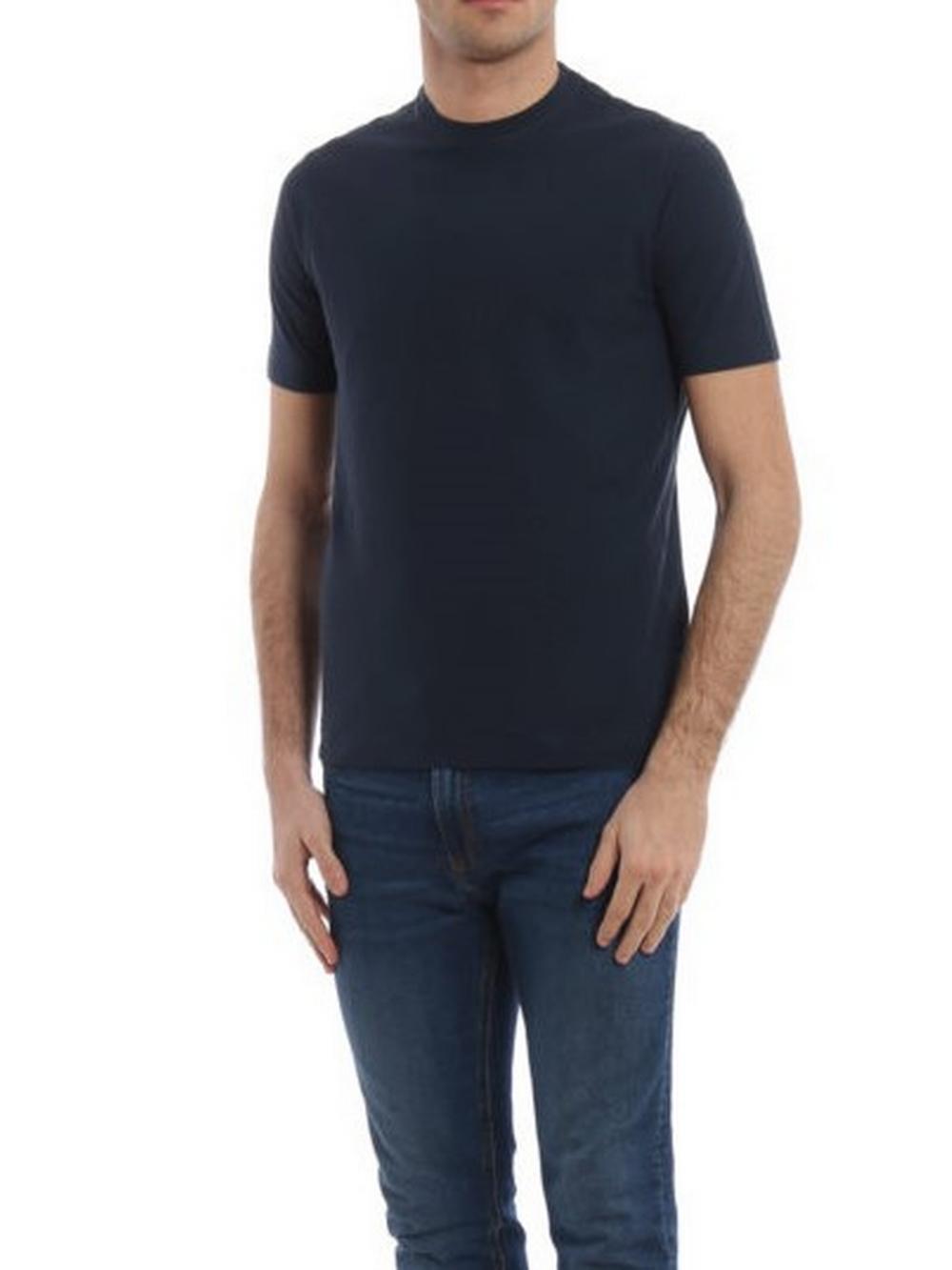 Zanone - T-Shirt Ice Cotton Blu Avio Uomo - 812597 Z0380 178