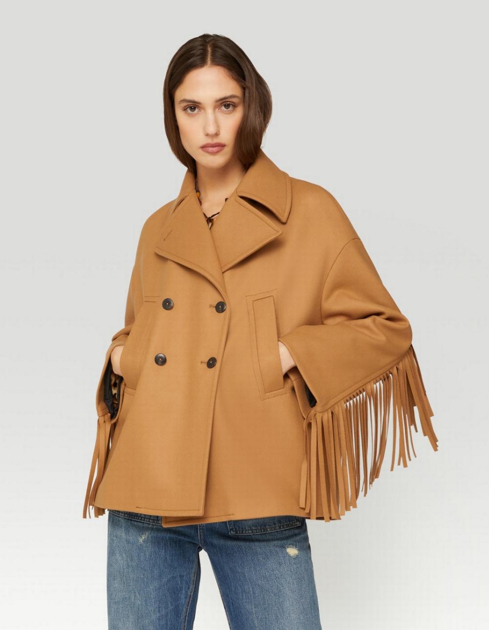 Dondup - Peacot lana biscotto - DJ532WF0168 029