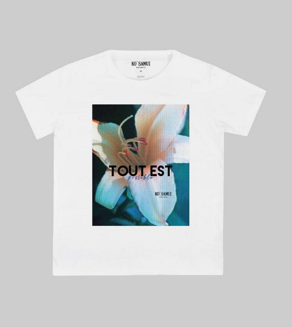 Ko Samui - T-shirt tout est possible bianco donna - FTAF173 TOUT E