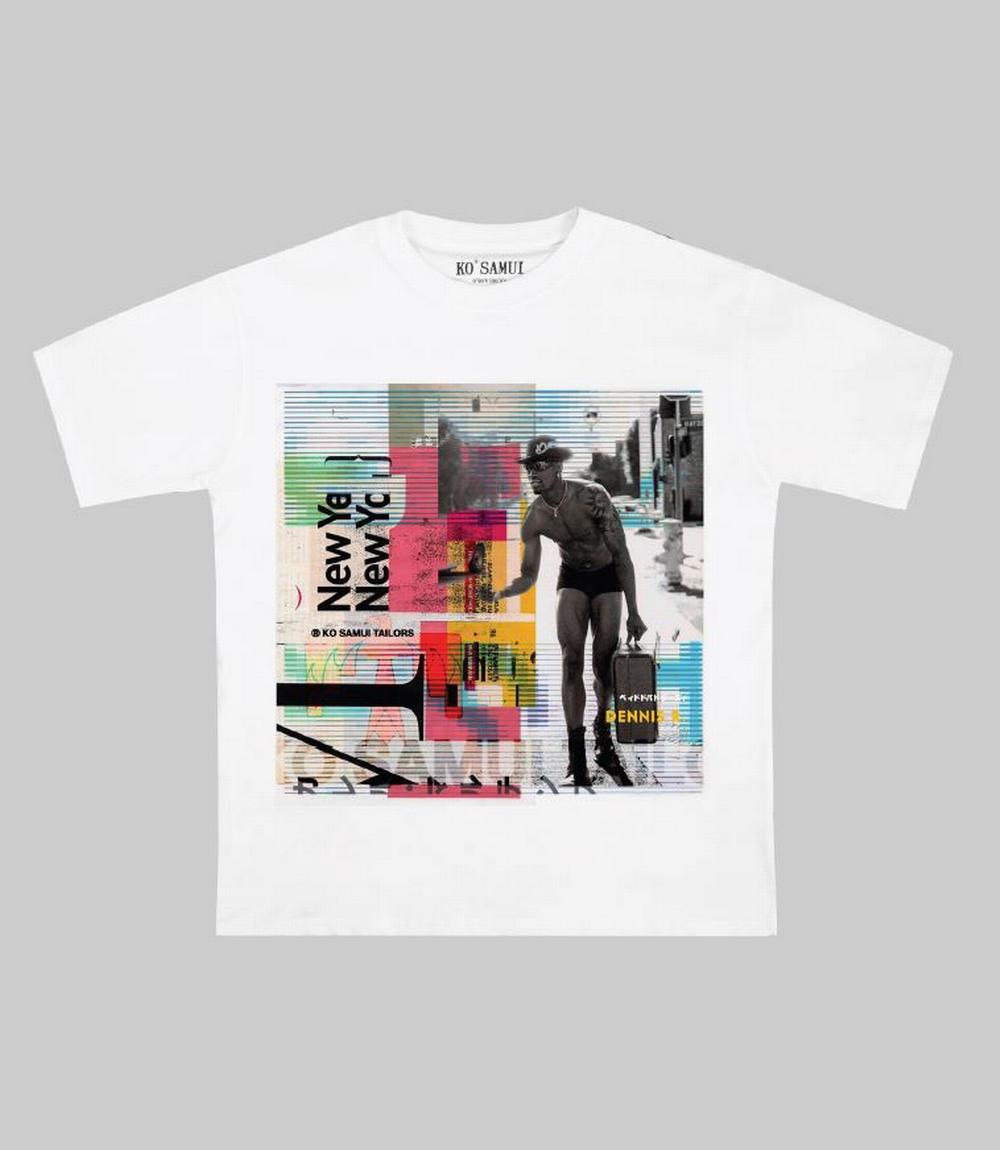 Ko Samui - T-shirt stampa autostop bianco - MTTG162 AUTOST