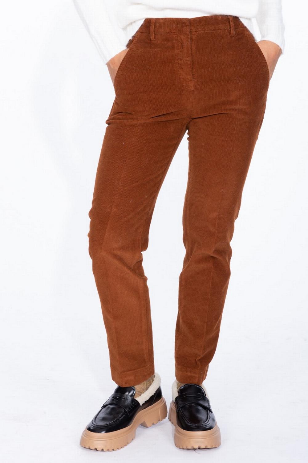 Incotex - Pantaloni velluto marrone bruciato - 176852 600