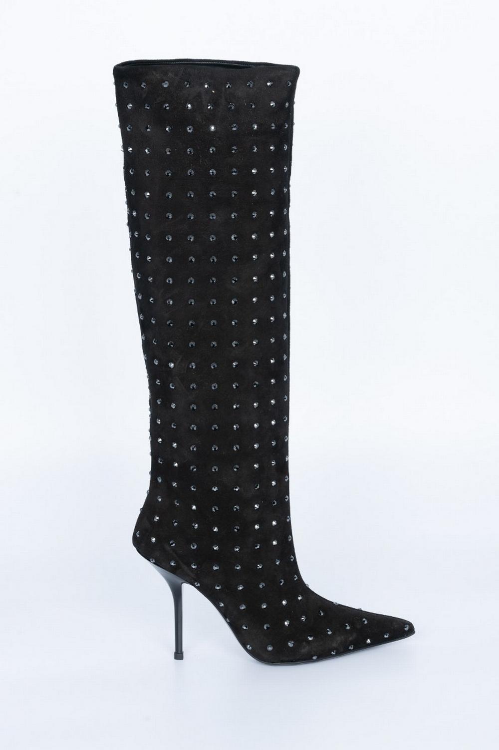 Eddy Daniele - Stivale Tacco e Pietre Nero - EW22946