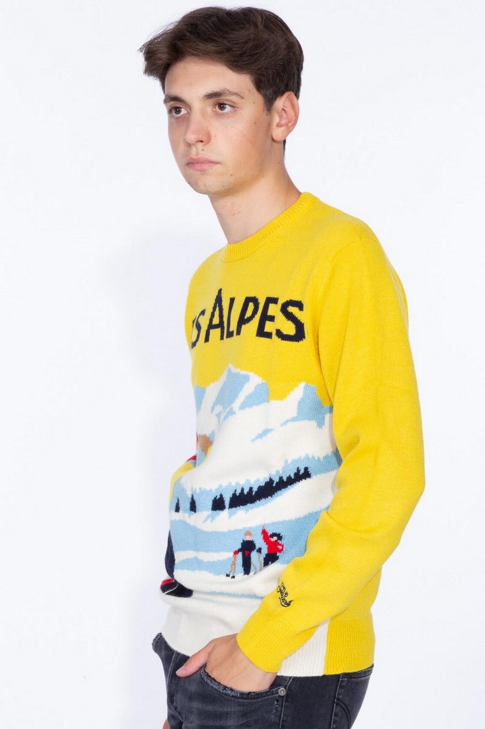 MC2 Saint Barth - Maglione Les Alpes giallo uomo - HERON C 00131