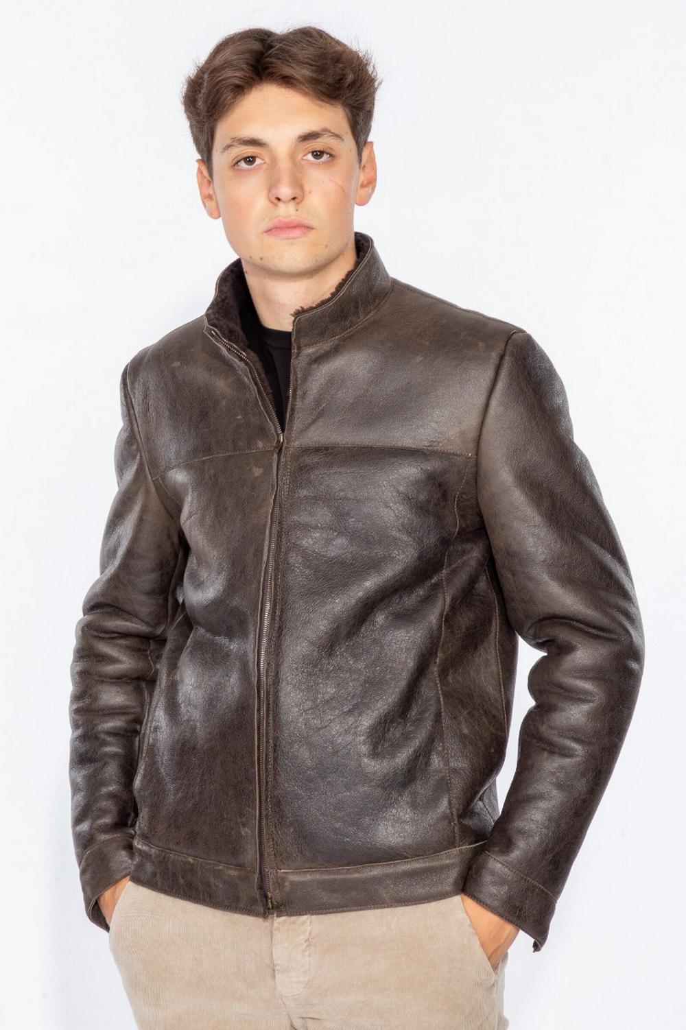 Salvatore Santoro - Giaccone Sherling Marrone Caffè Uomo - 43575 BRAM1274