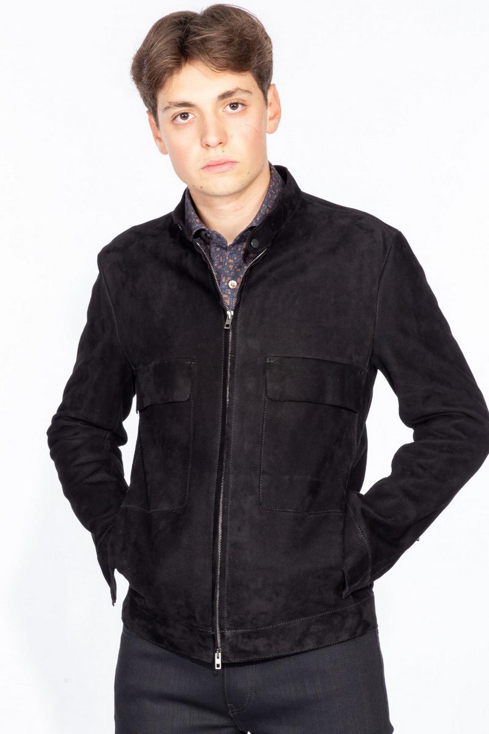 Salvatore Santoro - Biker Pelle Scamosciata Nero - 43560