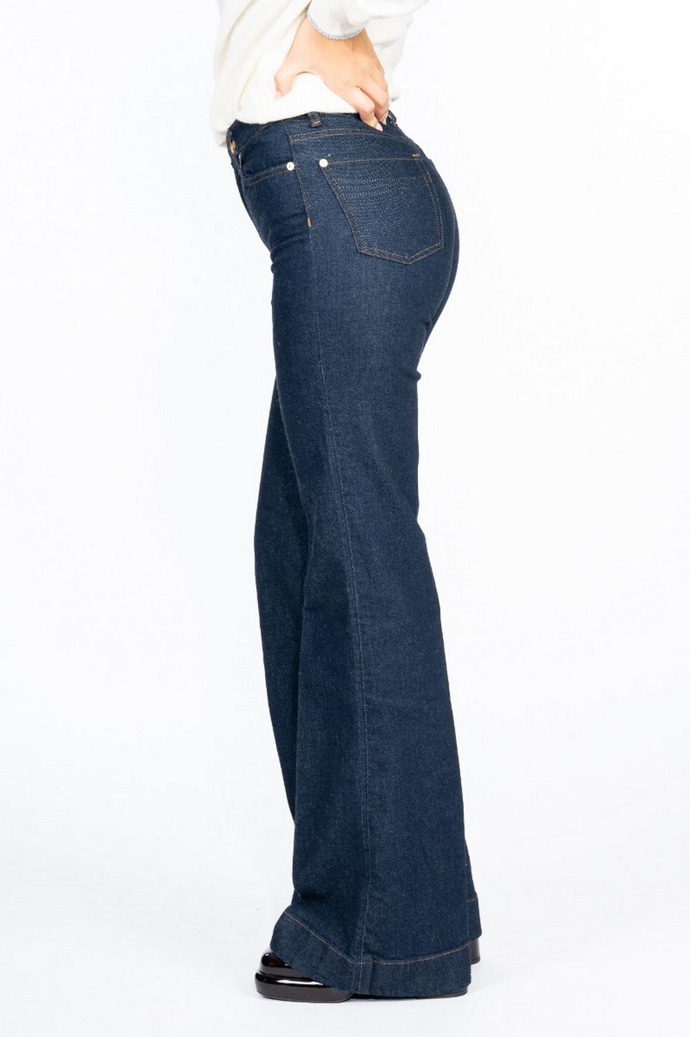7 For All Mankind - Jeans Flare Blu Scuro Donna - MODERN DOJO