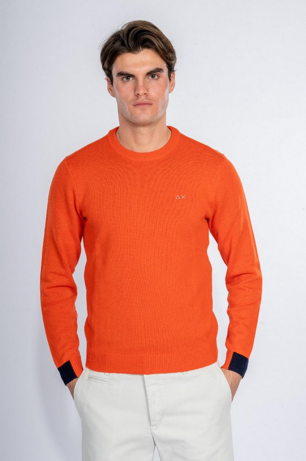 Sun 68 - Maglione Girocollo Arancione - K42134