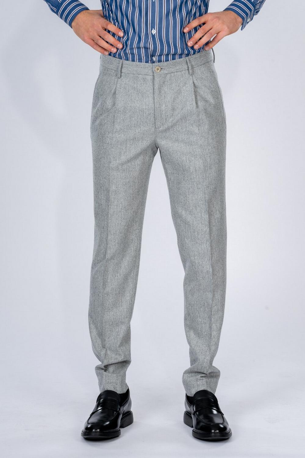 Incotex - Pantalone in Lana Grigio Chiaro - ZL541Z 900