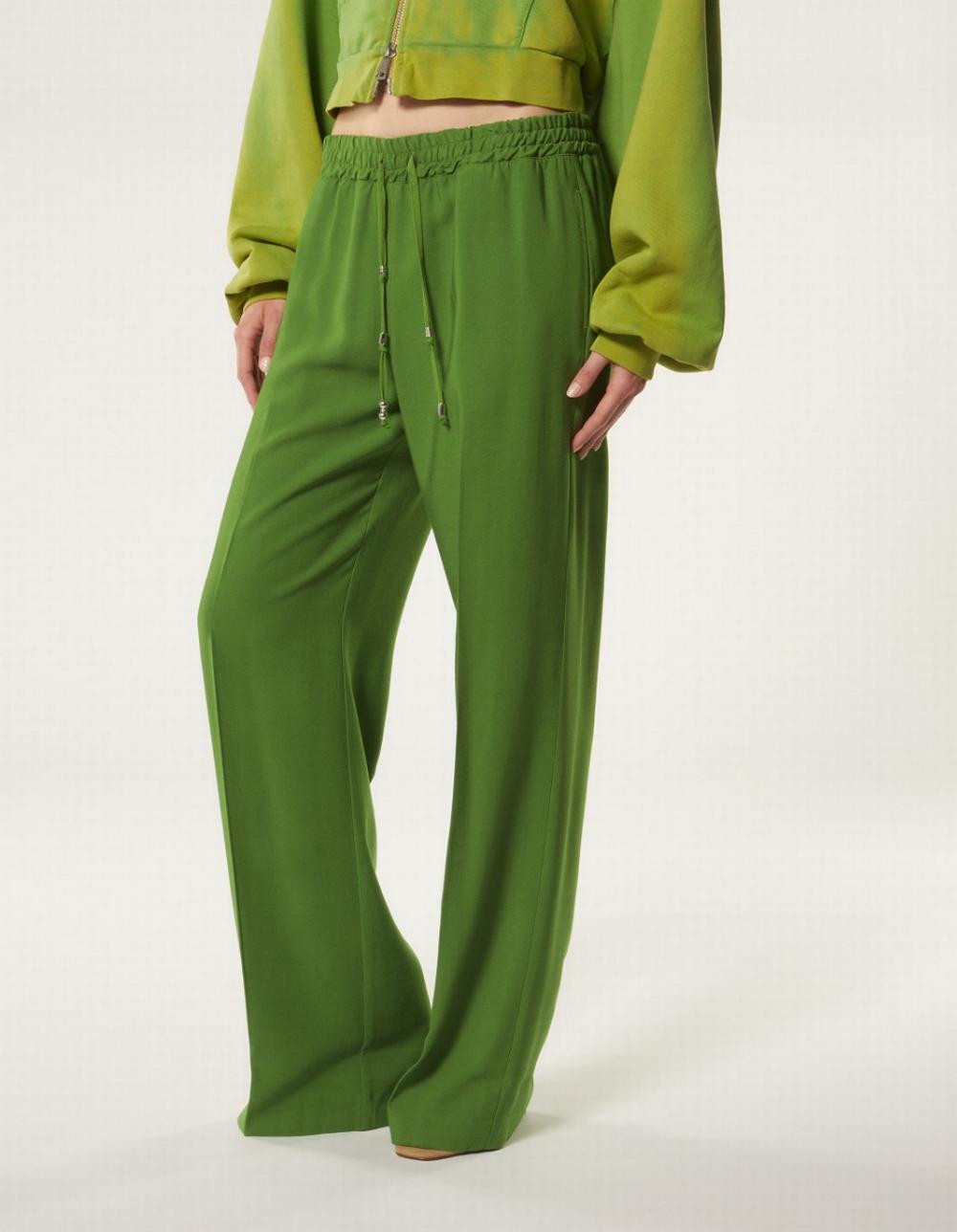 Dondup - Pantalone Scivolato Marisol Verde - DP704IF0036D639