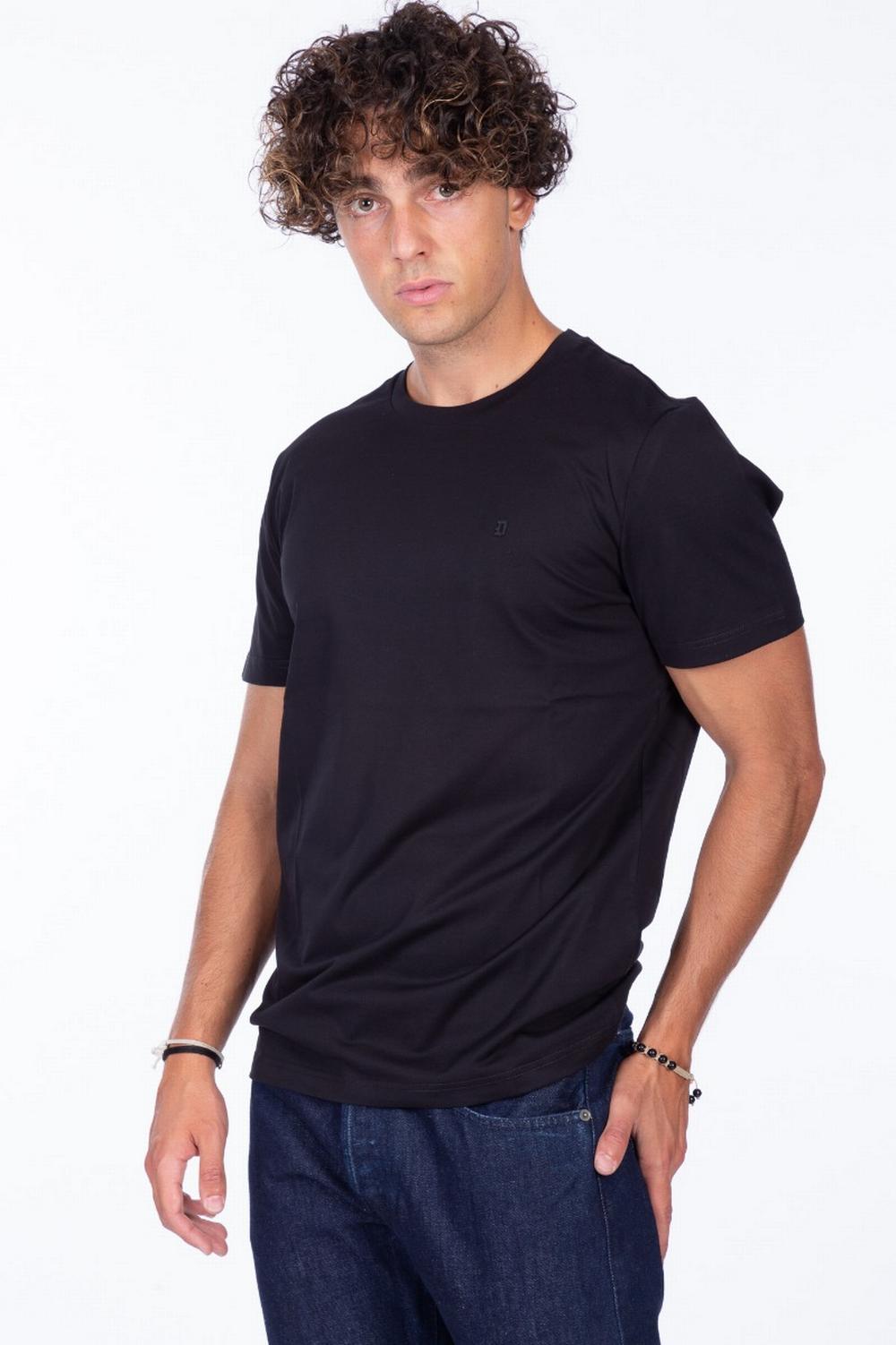Dondup - T-shirt Jersey Nero Uomo - US198JF0271U999