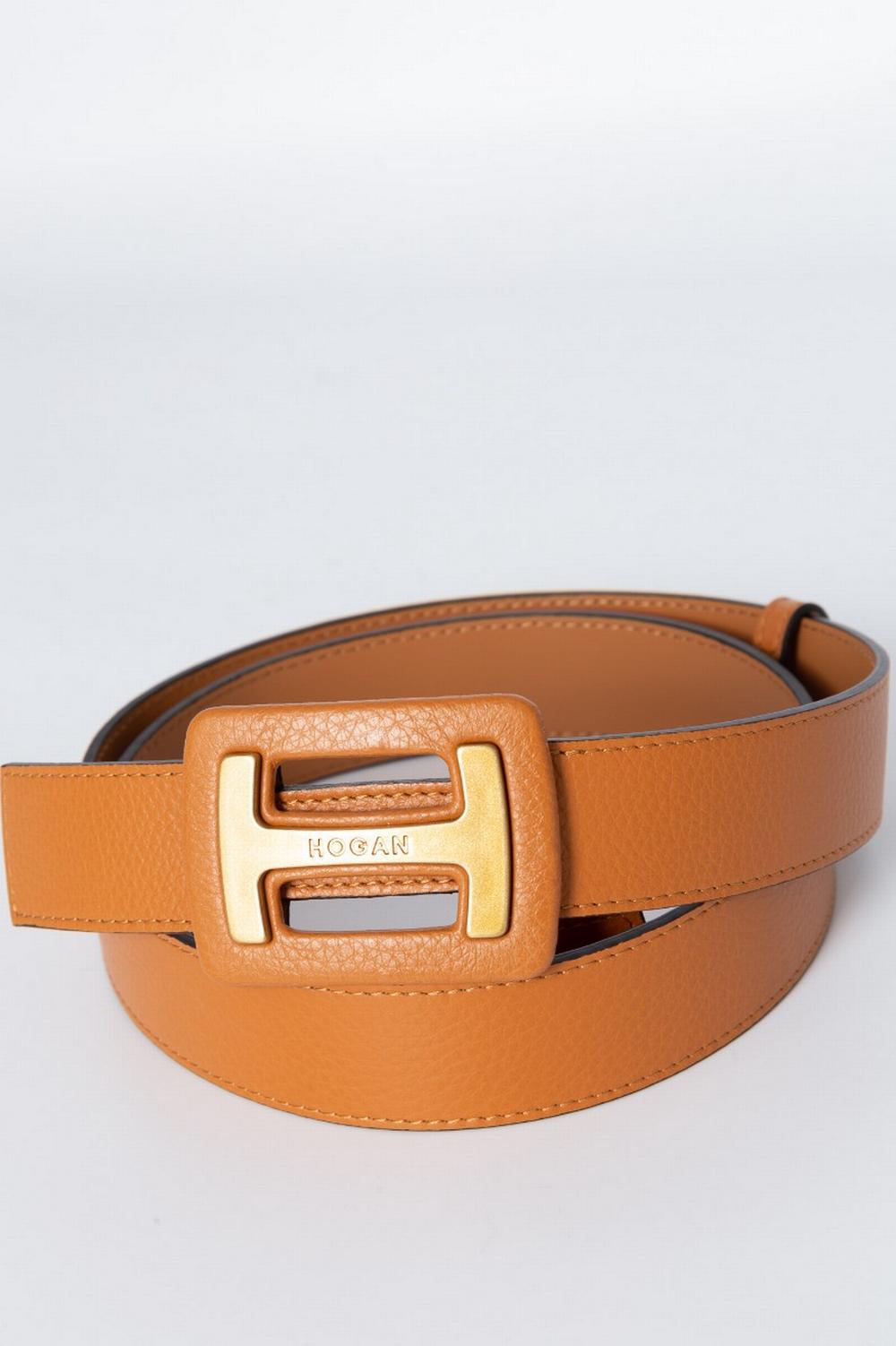 Hogan - Cintura Logo H Cuoio Donna - KFWC00Q0100QVDS018 Hogan - Cintura Logo H Cuoio Donna - KFWC00Q0100QVDS018