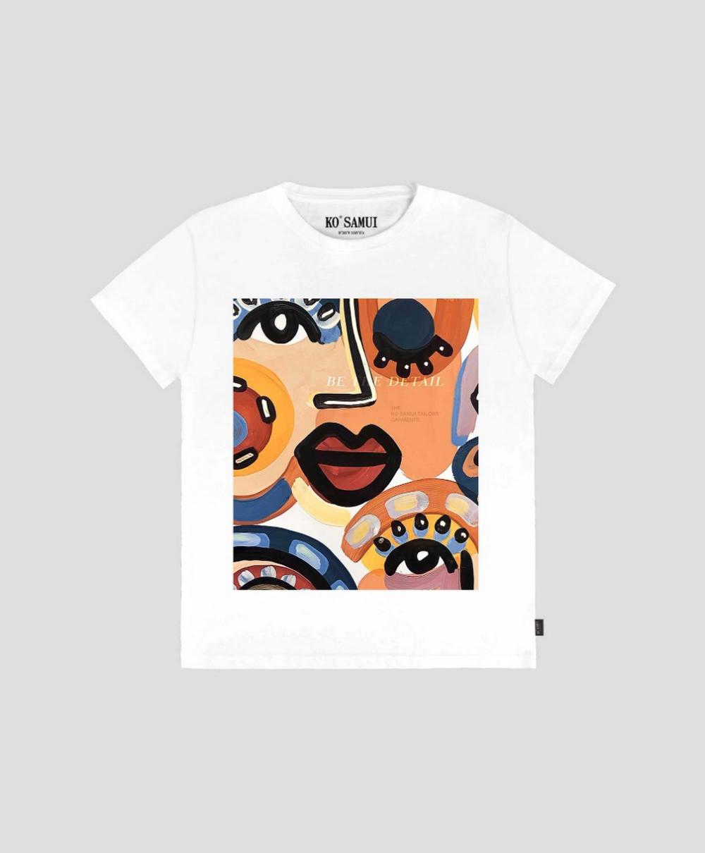 Ko Samui - T-Shirt Stampa H360 FACES Bianco - FTX FACES H360