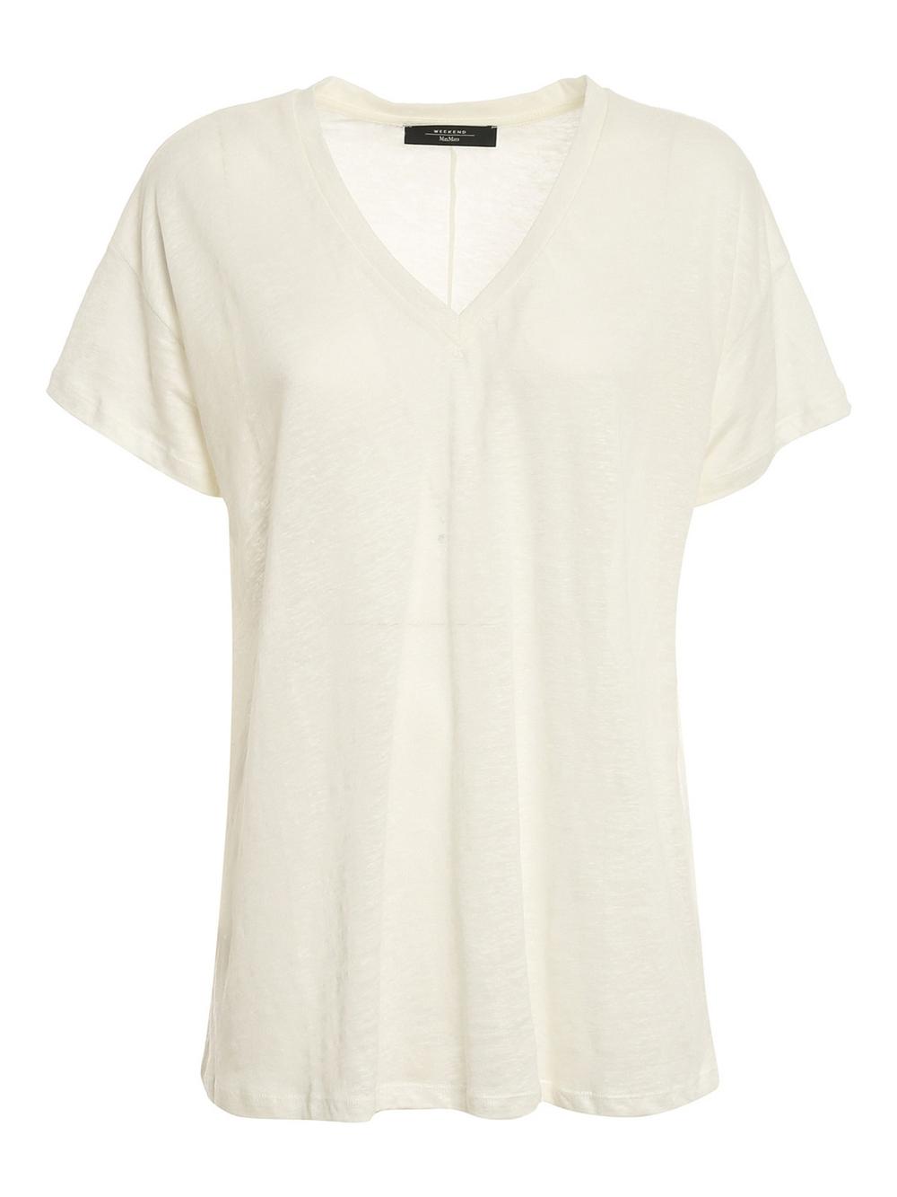 Max Mara Weekend - Blusa in Lino Avorio Donna  - ZANTE 001