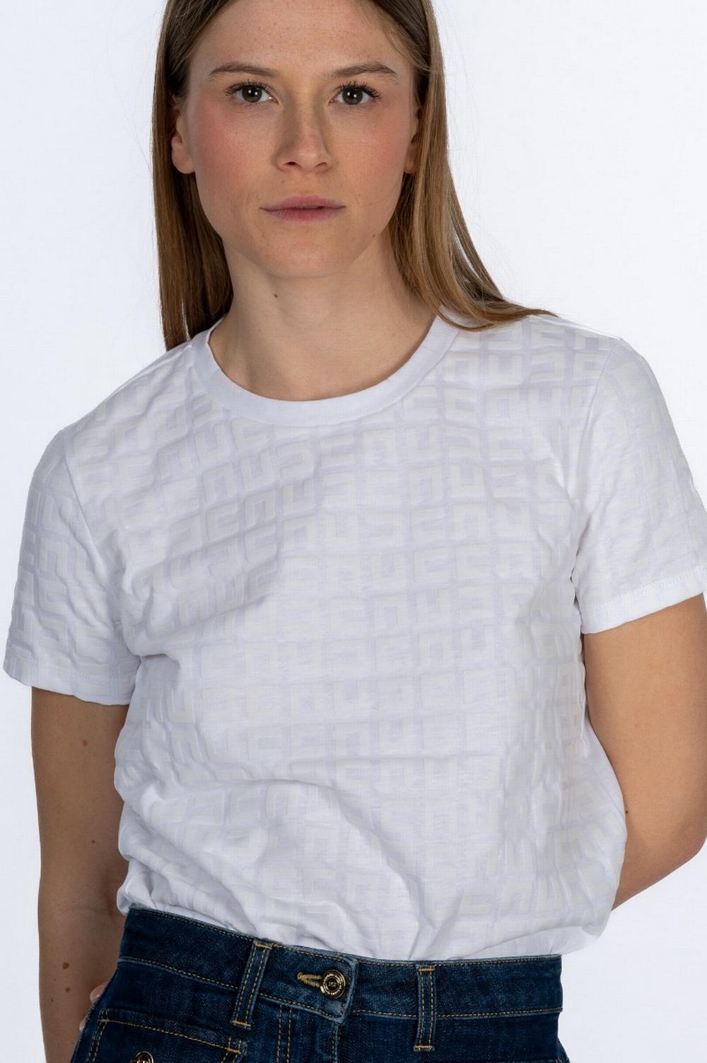 Elisabetta Franchi - T-Shirt Labirinto Gesso - MA00231E2 270