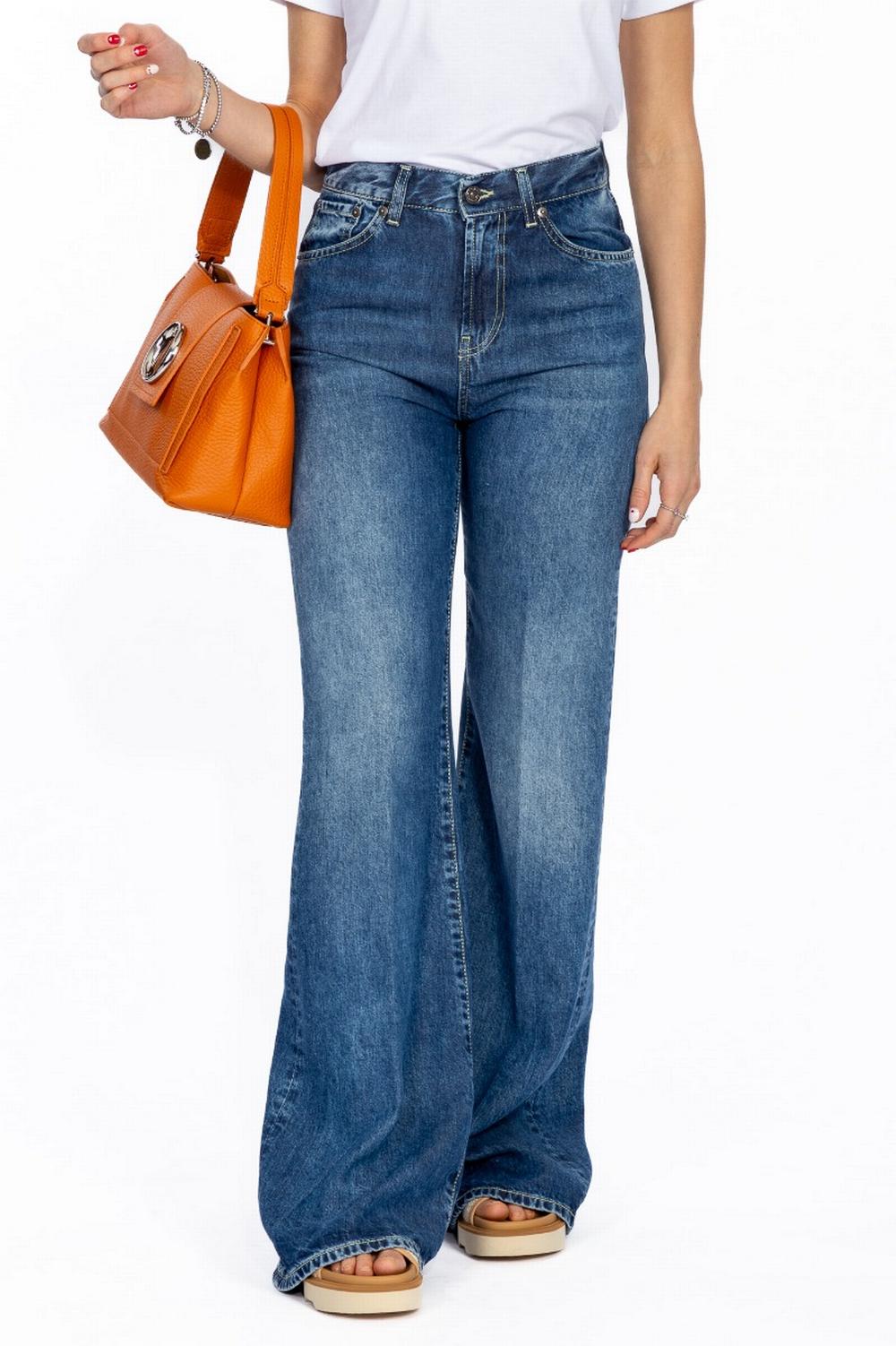 Dondup - Jeans Amber Palazzo Denim Medio - DP619DF0266800