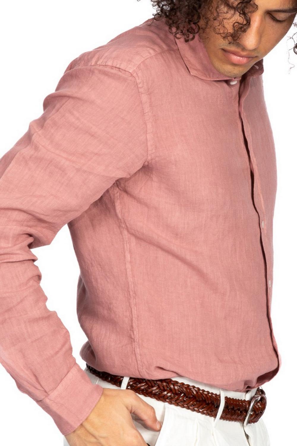 Fay - Camicia in Lino Malva - NCMA146259THTKM203