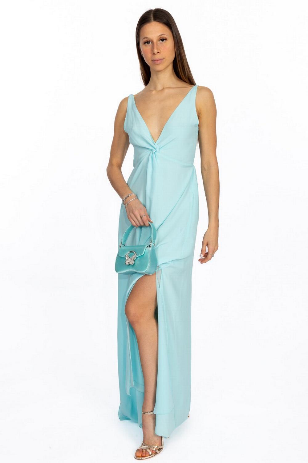 Blugirl - Abito Lungo Crepe Turchese - 3229T3332