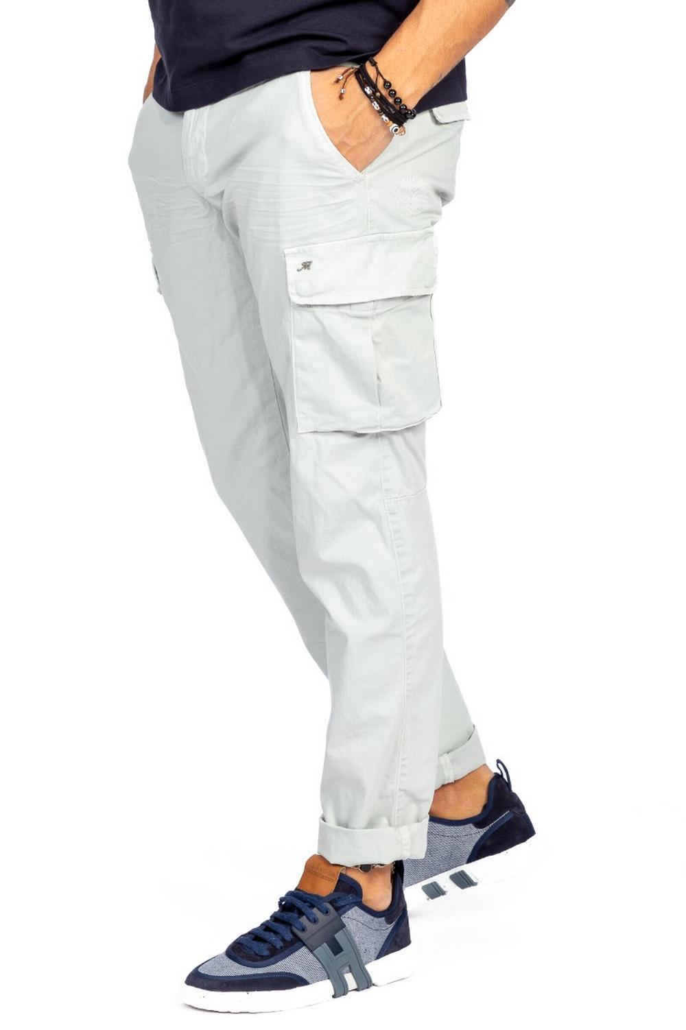 Mason's - Pantalone Cargo in Cotone Grigio - 2PN2A2145 203