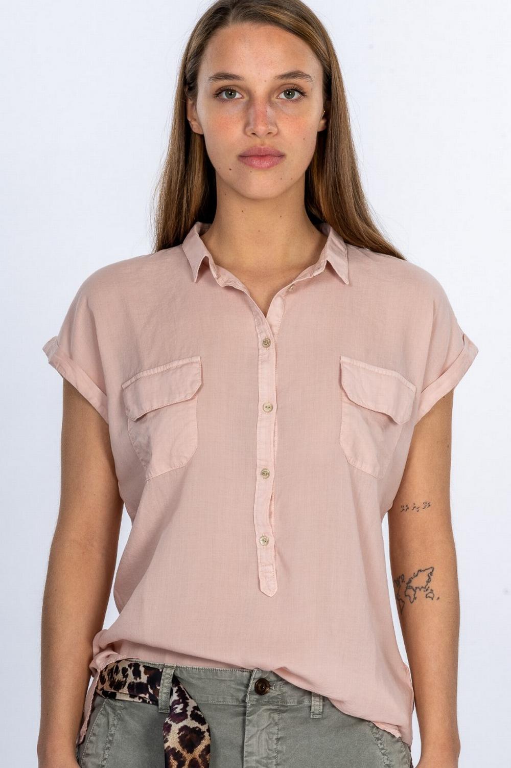 Mason's - Camicia Maniche Corte Rosa - 4CA4103 213