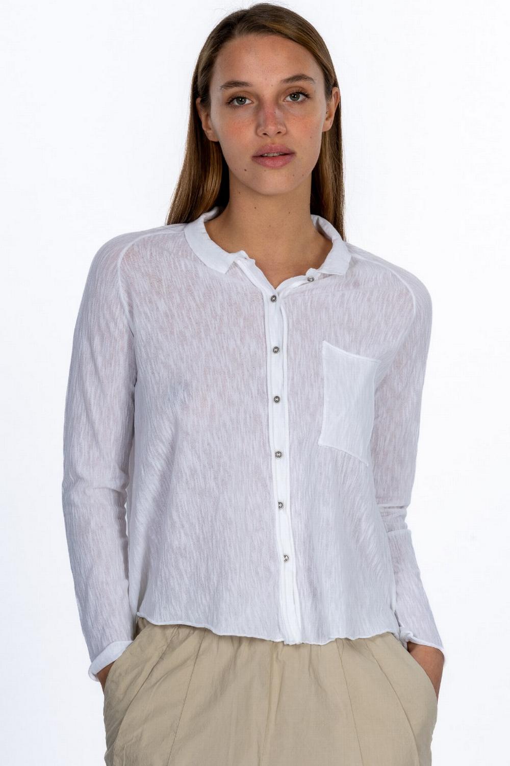 Transit - Camicia Cotone Garzato Bianco - TRT5402 00