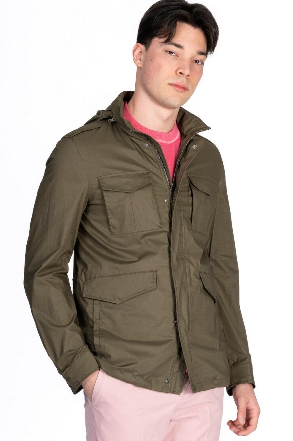 Herno - Field Jacket Stretch Verde Militare - FI000098U 7730