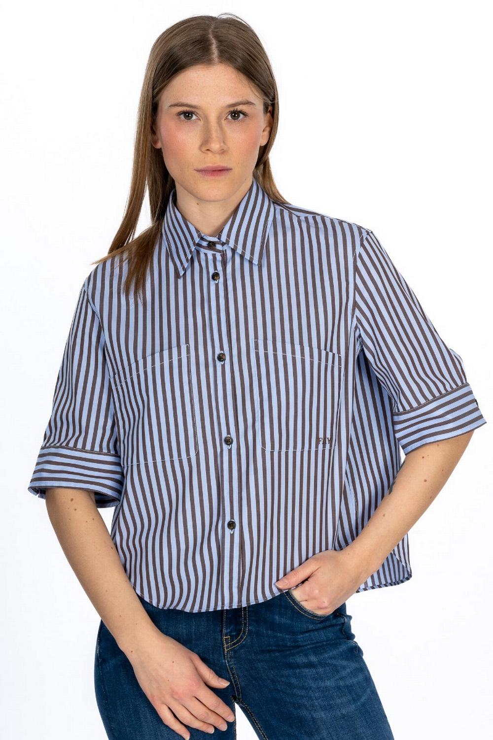 Fay - Camicia Righe Maniche Corte - NCWA2465740VAGS003