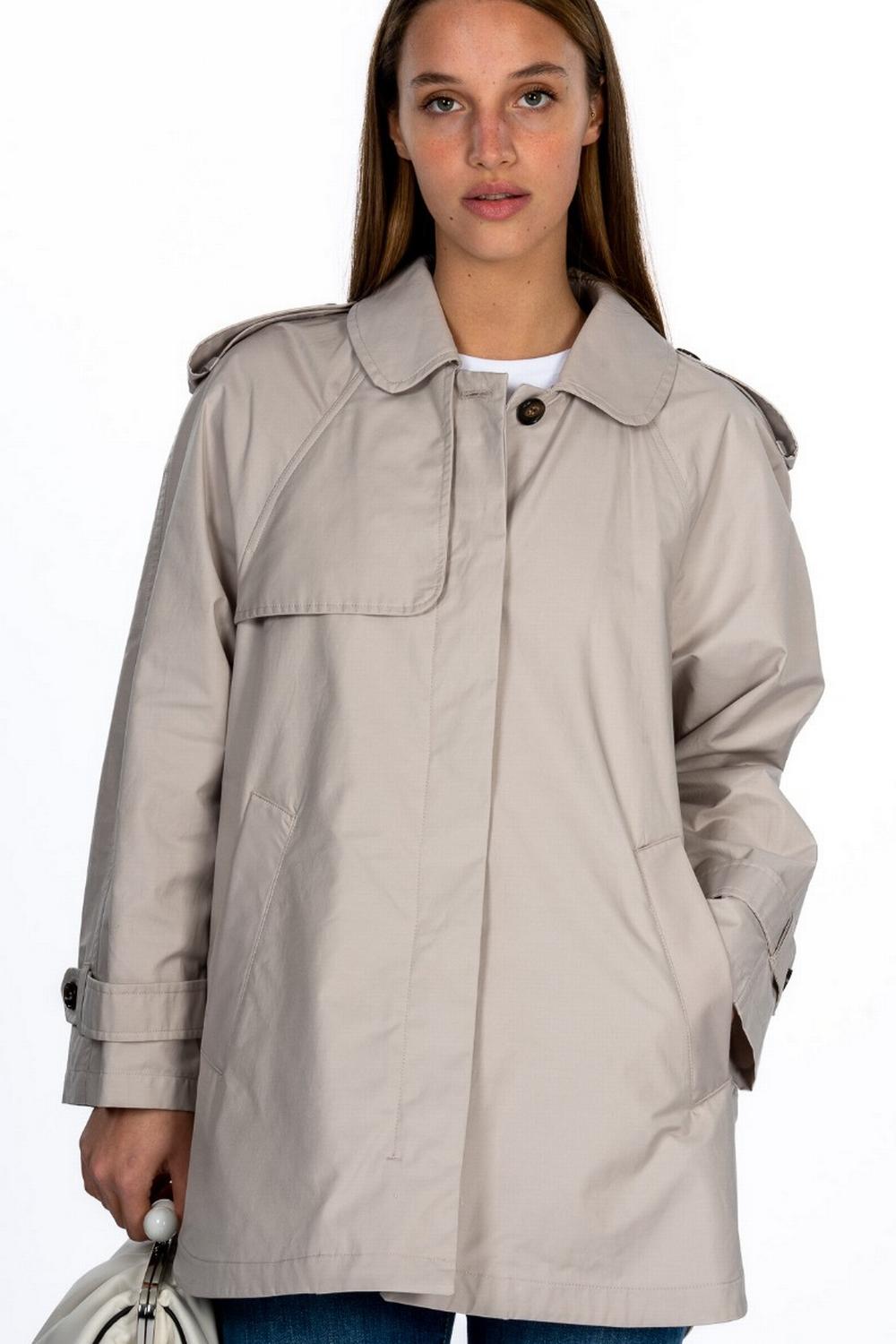 Max Mara The Cube - Trench Corto GTRENCH in Twill Ecrù  - GTRENCH 002