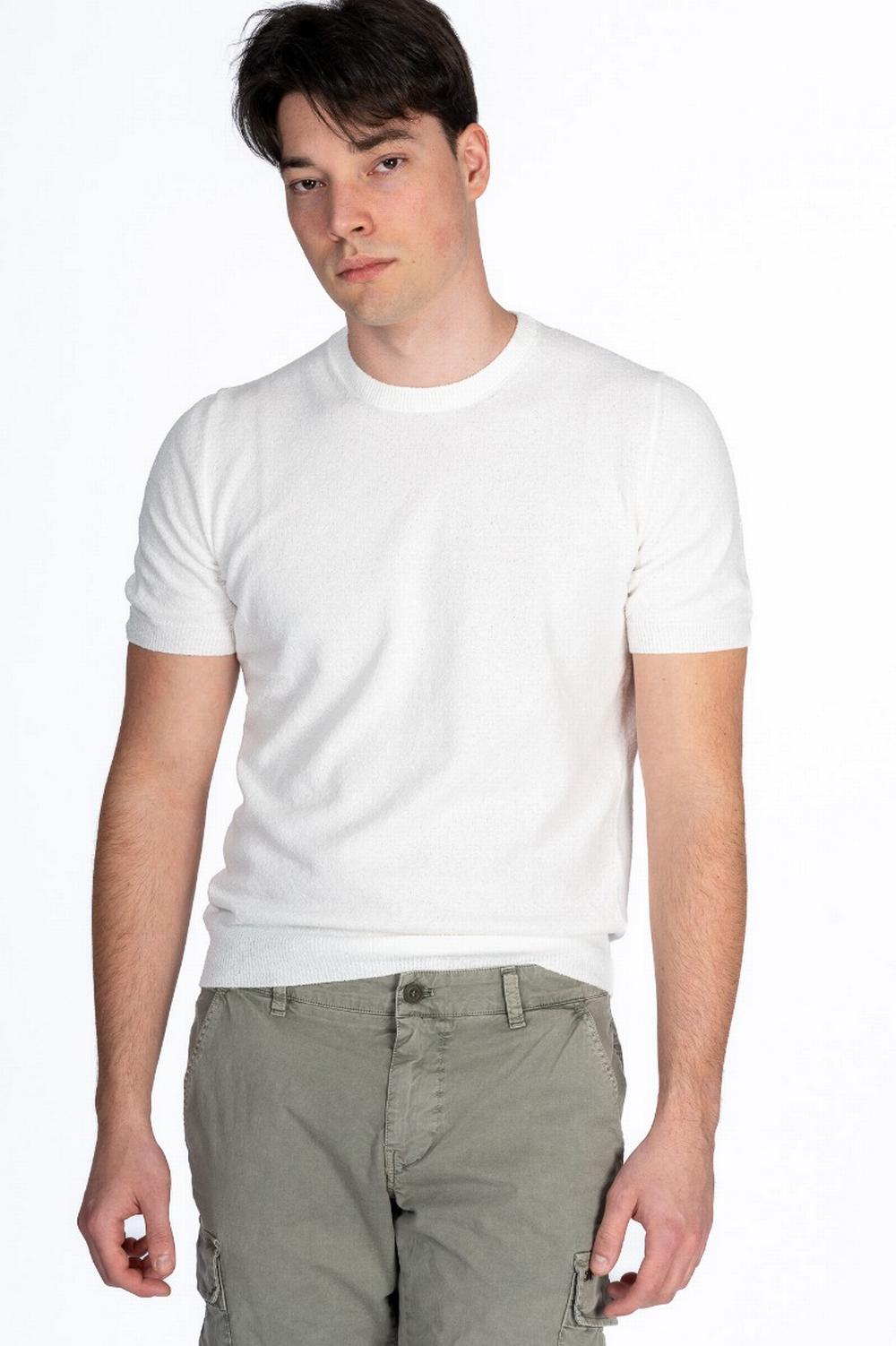 Gran Sasso - T-Shirt Bouclè Bianco Latte - 57152 001