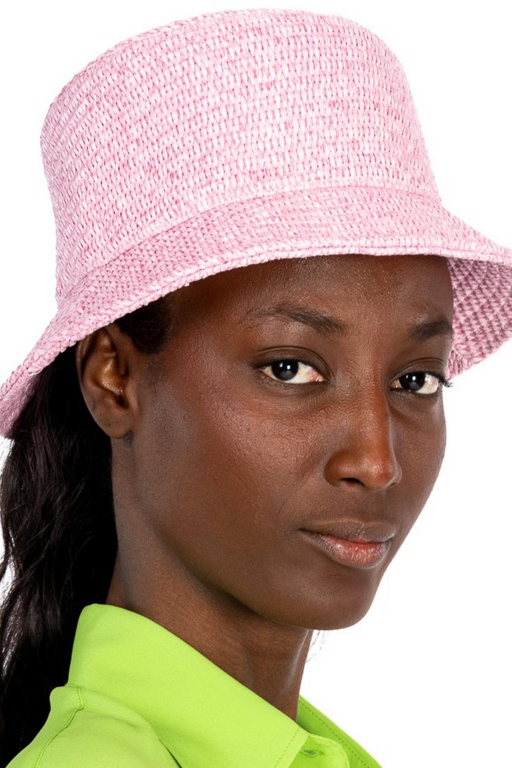 Max Mara Weekend - Cappello FASE in Rafia Rosa - FASE 002