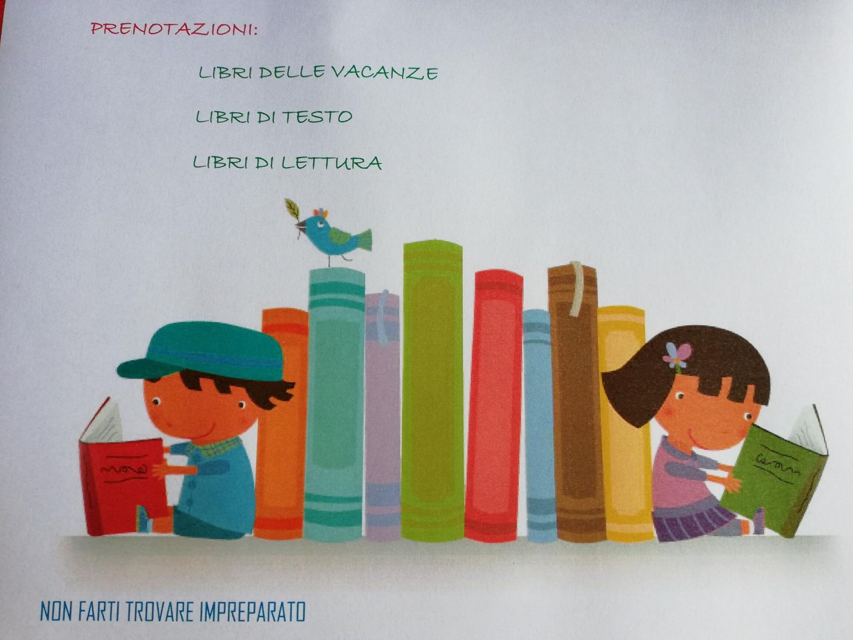 PRENOTAZIONE Libri per le vacanze e per il prossimo ANNO SCOLASTCO 2018/19