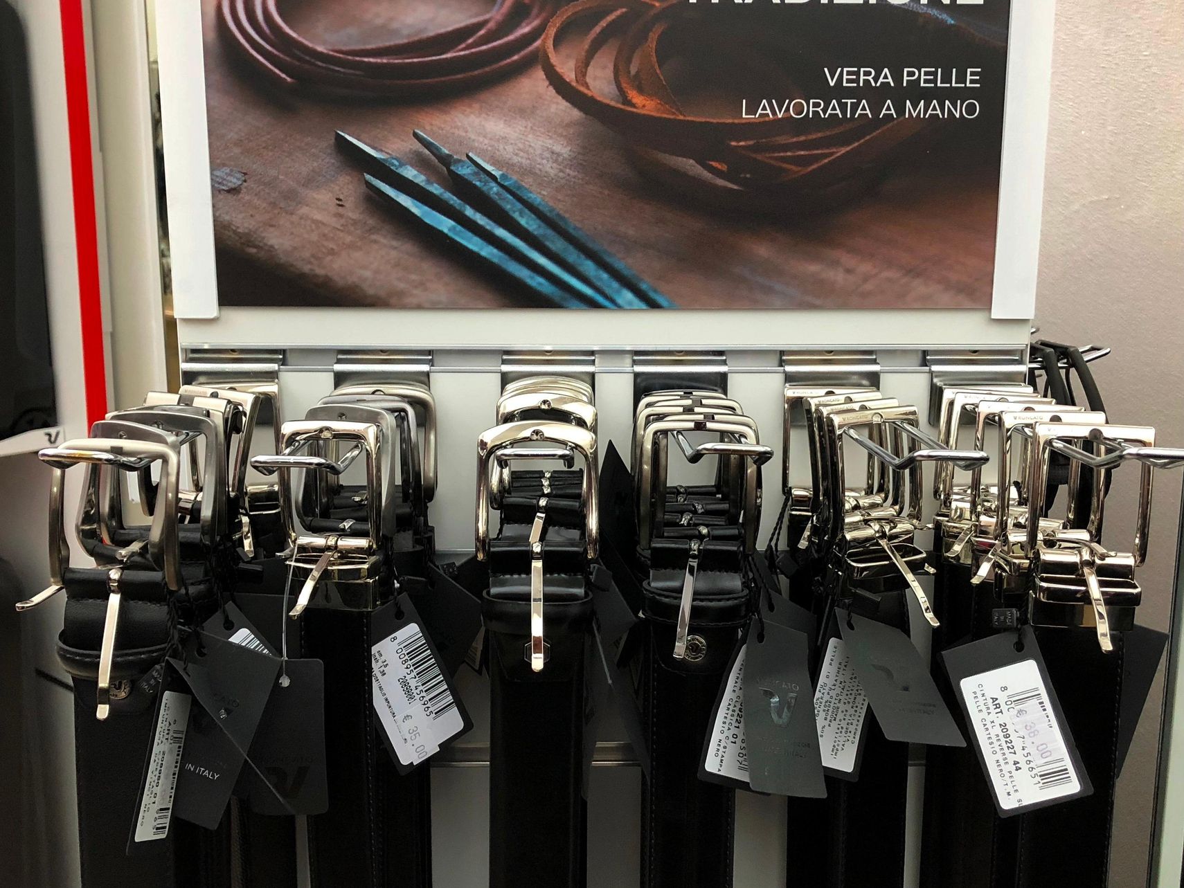 RONCATO cinture in vera pelle uomo