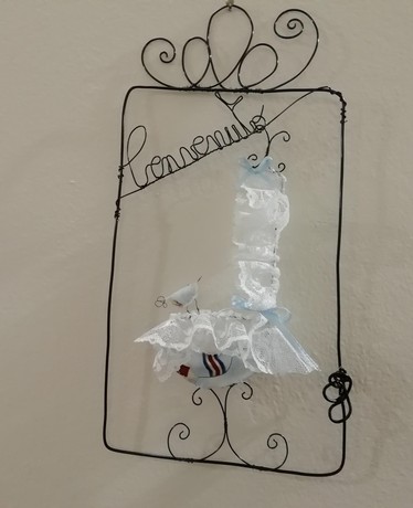 Fiocco nascita realizzato a mano
