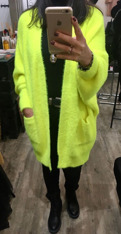 Cardigan fluo