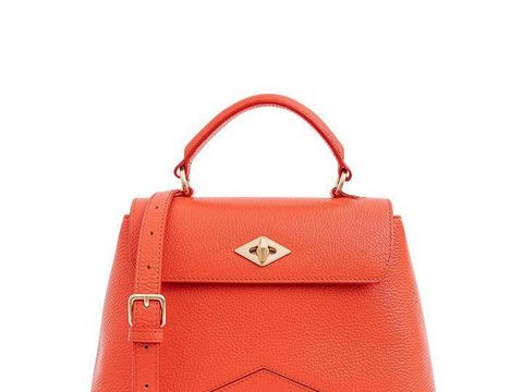 Ballantyne orange leather shoulder bag 